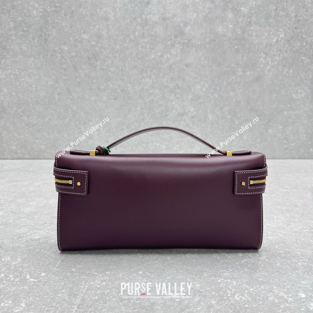 Loro Piana Extra Clutch L29 in Smooth Calfskin 1971 Burgundy 2025 (NM-25122518)