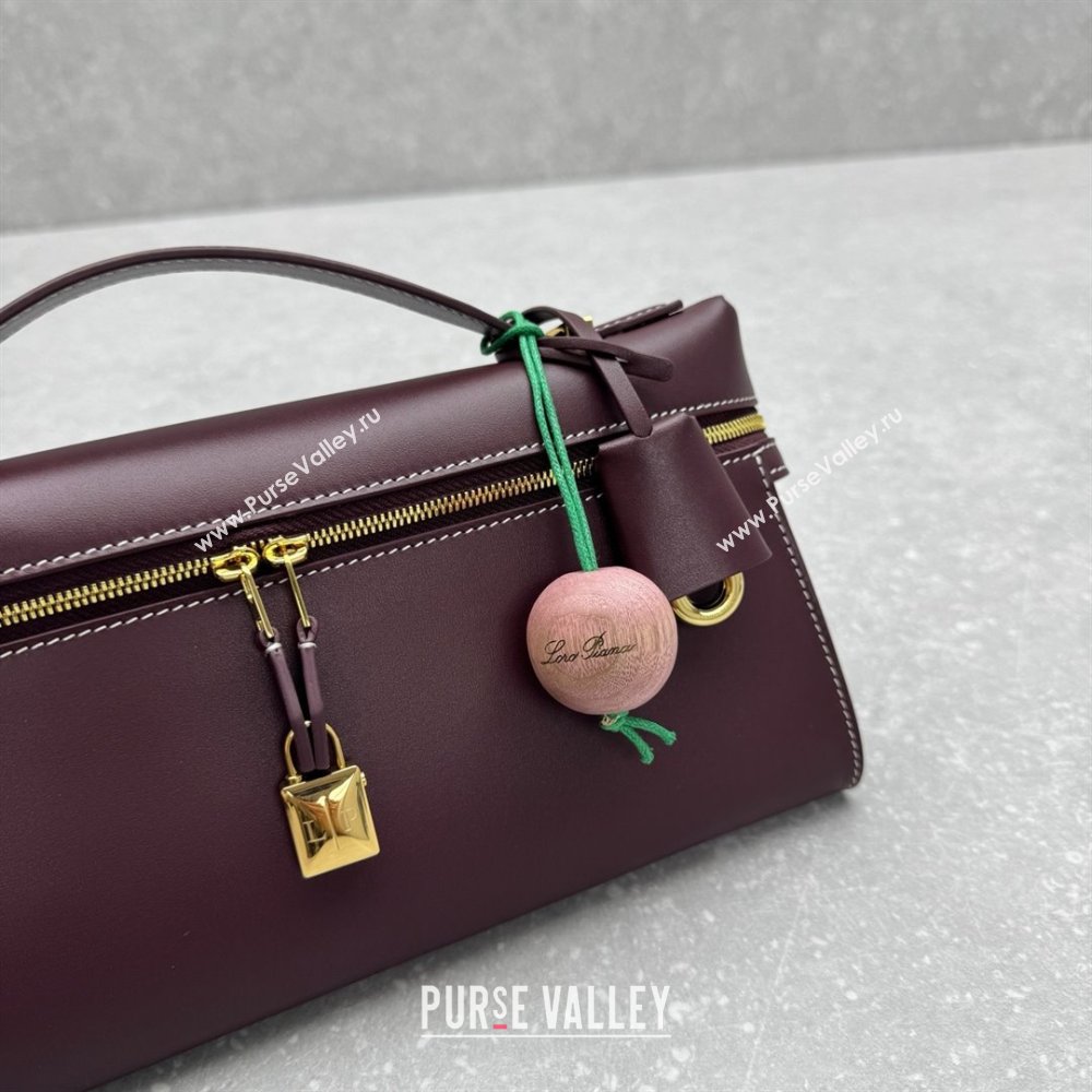 Loro Piana Extra Clutch L29 in Smooth Calfskin 1971 Burgundy 2025 (NM-25122518)