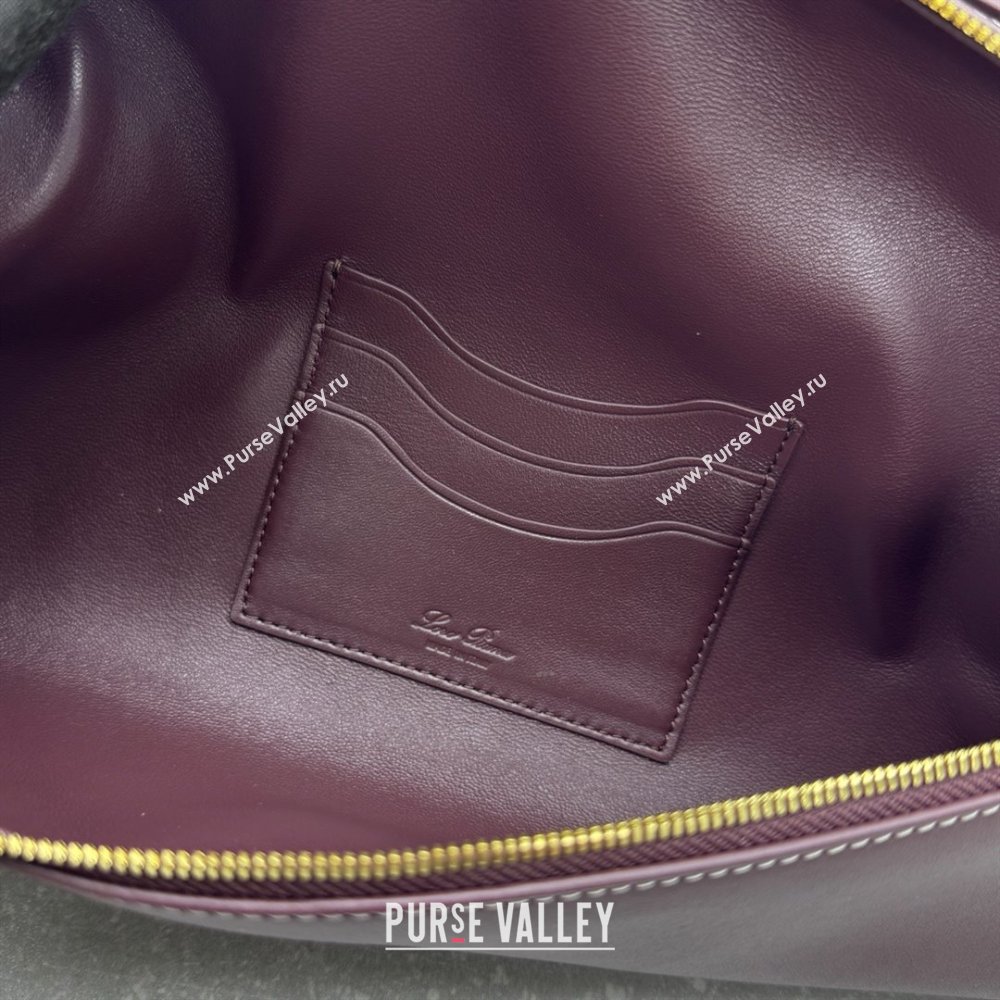 Loro Piana Extra Clutch L29 in Smooth Calfskin 1971 Burgundy 2025 (NM-25122518)