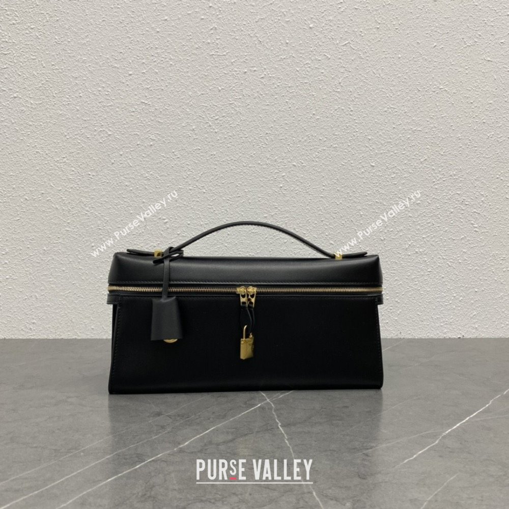 Loro Piana Extra Clutch L29 in Smooth Calfskin 1971 Black 2025 (NM-25122519)