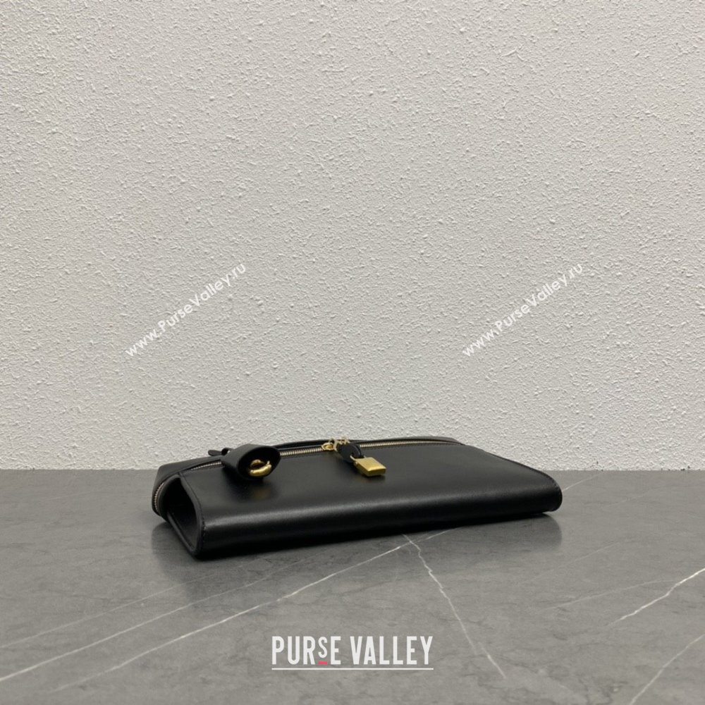 Loro Piana Extra Clutch L29 in Smooth Calfskin 1971 Black 2025 (NM-25122519)