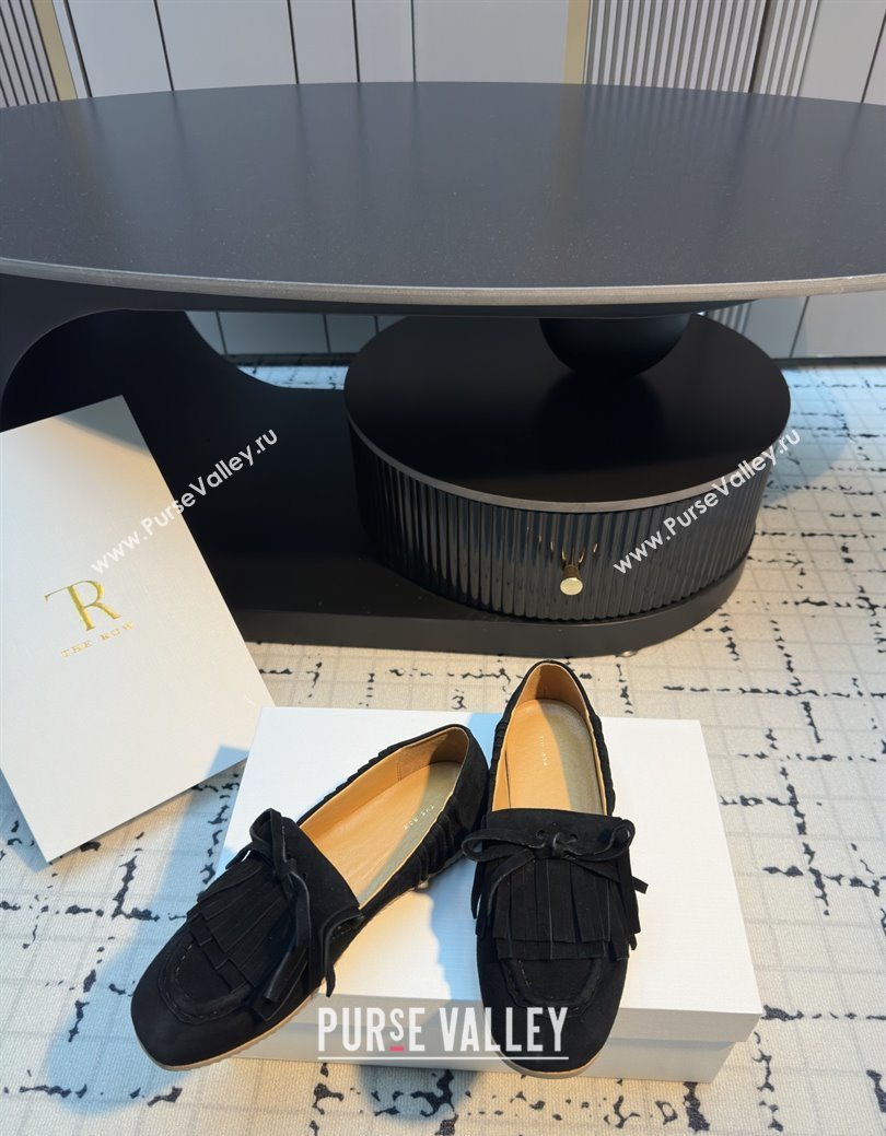 The Row Suede Loafers TR122901 Black 2025 (MGN-25122901)