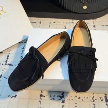 The Row Suede Loafers TR122901 Black 2025 (MGN-25122901)