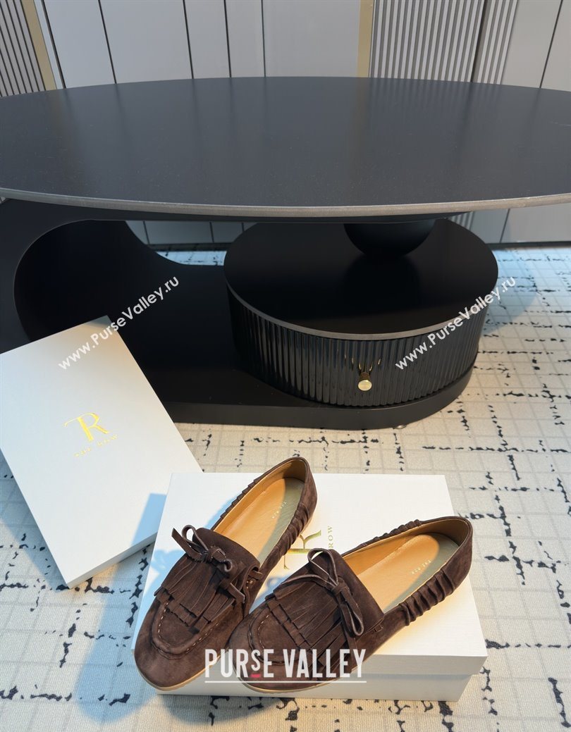 The Row Suede Loafers TR122902 Brown 2025 (MGN-25122902)