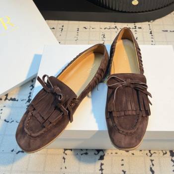 The Row Suede Loafers TR122902 Brown 2025 (MGN-25122902)