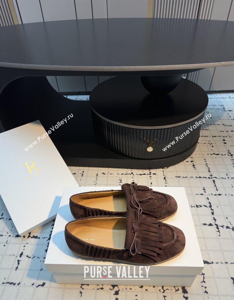 The Row Suede Loafers TR122902 Brown 2025 (MGN-25122902)
