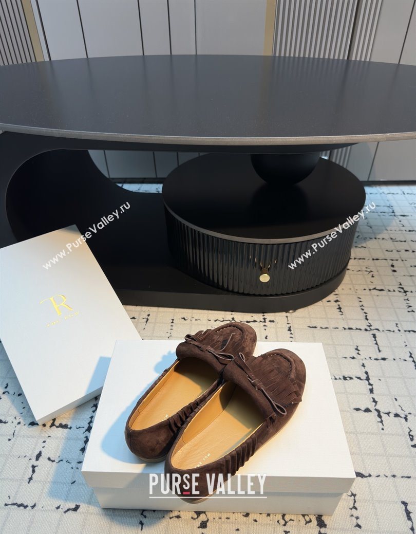 The Row Suede Loafers TR122902 Brown 2025 (MGN-25122902)