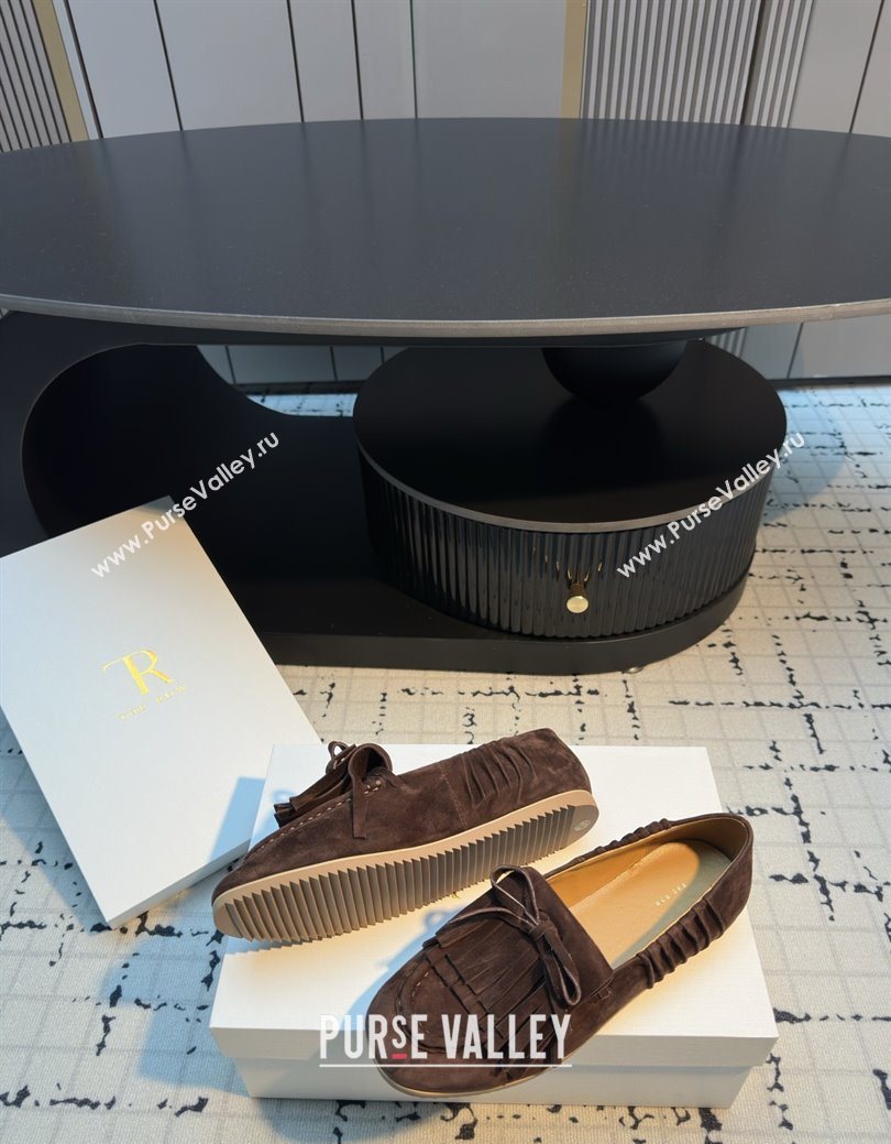 The Row Suede Loafers TR122902 Brown 2025 (MGN-25122902)