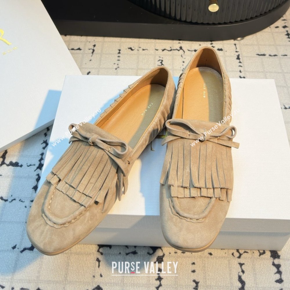 The Row Suede Loafers TR122903 Beige 2025 (MGN-25122903)
