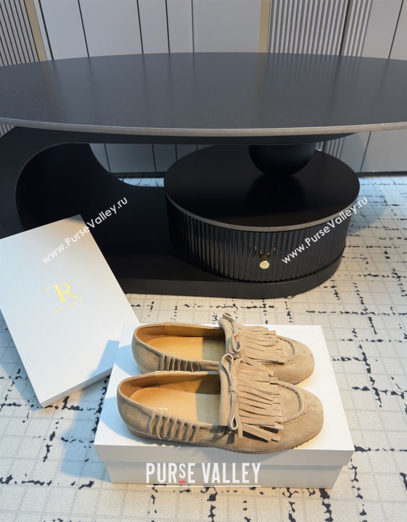 The Row Suede Loafers TR122903 Beige 2025 (MGN-25122903)