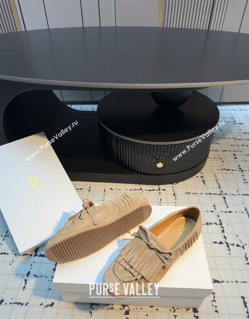 The Row Suede Loafers TR122903 Beige 2025 (MGN-25122903)