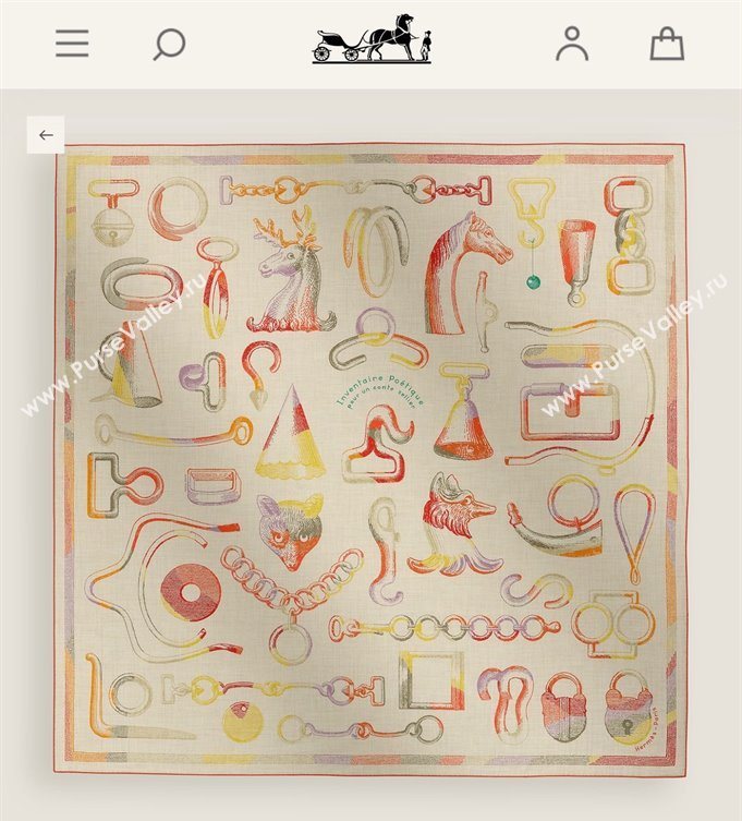 Hermes Inventaire Poetique Pour un Conte Sellier Shawl 140 Scarf 140 H1516 Beige/Yellow/Orange 2026 Top (WTZ-26010616)