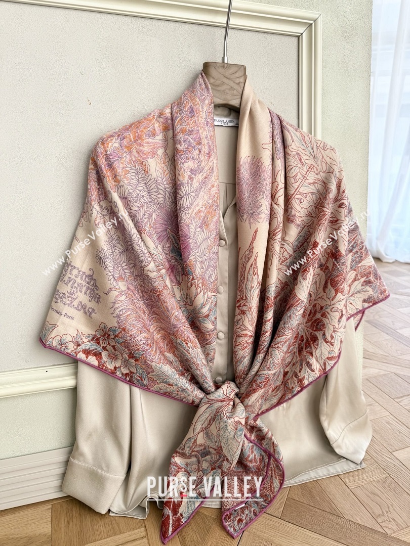 Hermes Cashmere Silk Shawl 140 Scarf H1518 Red 2026 Top (WTZ-26010618)