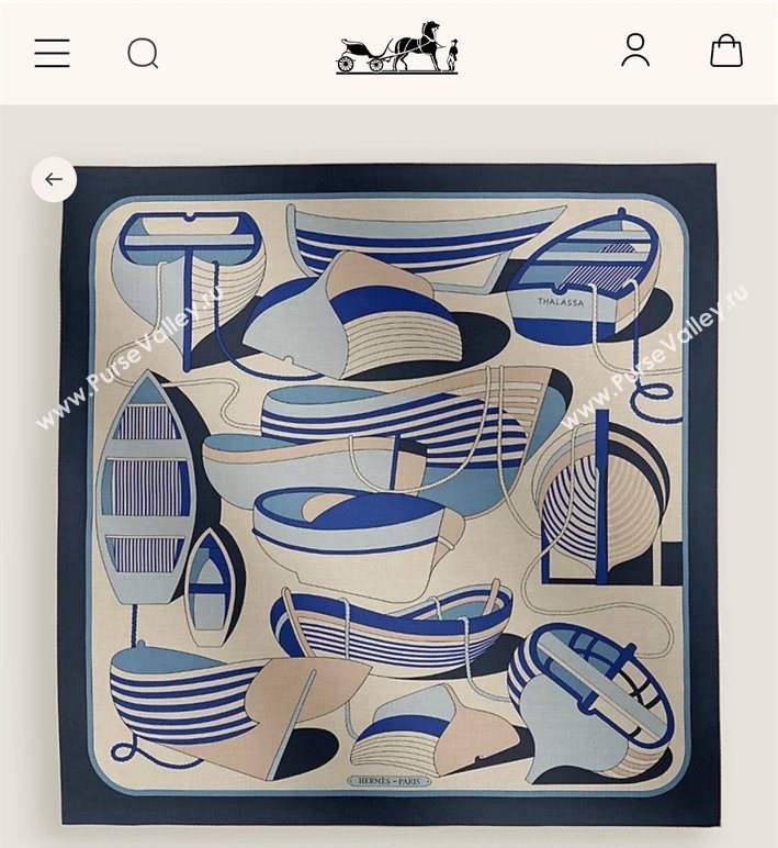 Hermes Cashmere Silk Thalassa Shawl Scarf 140 H1507 Blue 2026 Top (WTZ-26010507)