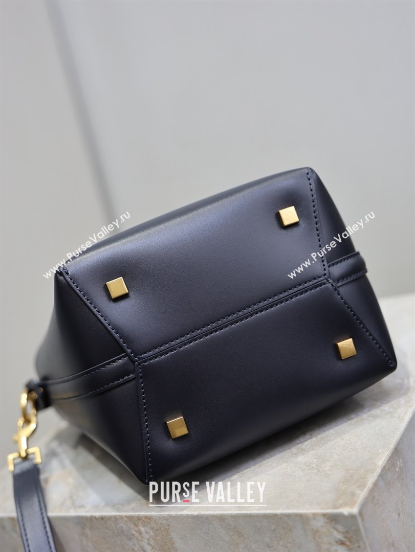 Saint Laurent Le 37 Small Bucket bag in Shiny Leather 749036 Navy Blue 2026 (YY-26010718)