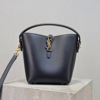 Saint Laurent Le 37 Small Bucket bag in Shiny Leather 749036 Navy Blue 2026 (YY-26010718)