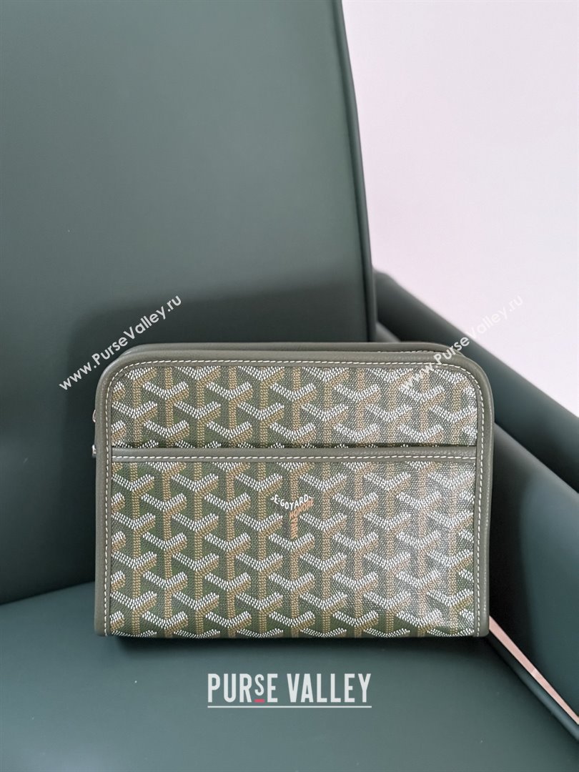 Goyard Jouvence PM Toiletry Clutch Bag 020800 Khaki Green 2025 (ZH-26011501)