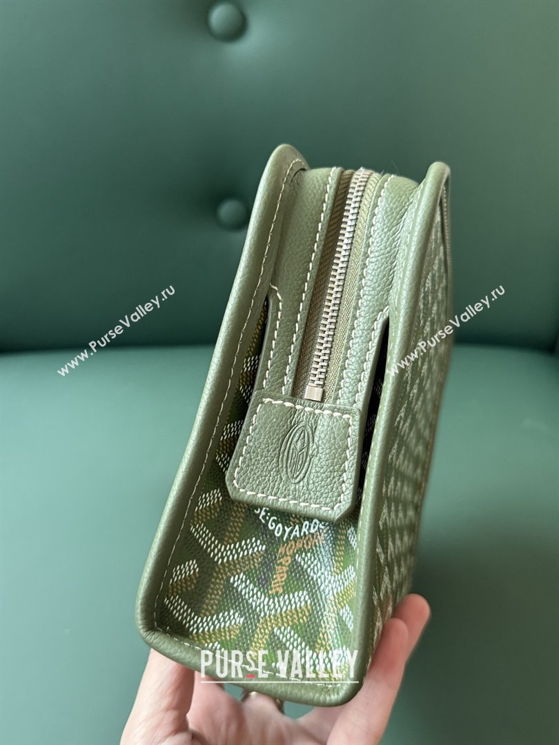 Goyard Jouvence PM Toiletry Clutch Bag 020800 Khaki Green 2025 (ZH-26011501)