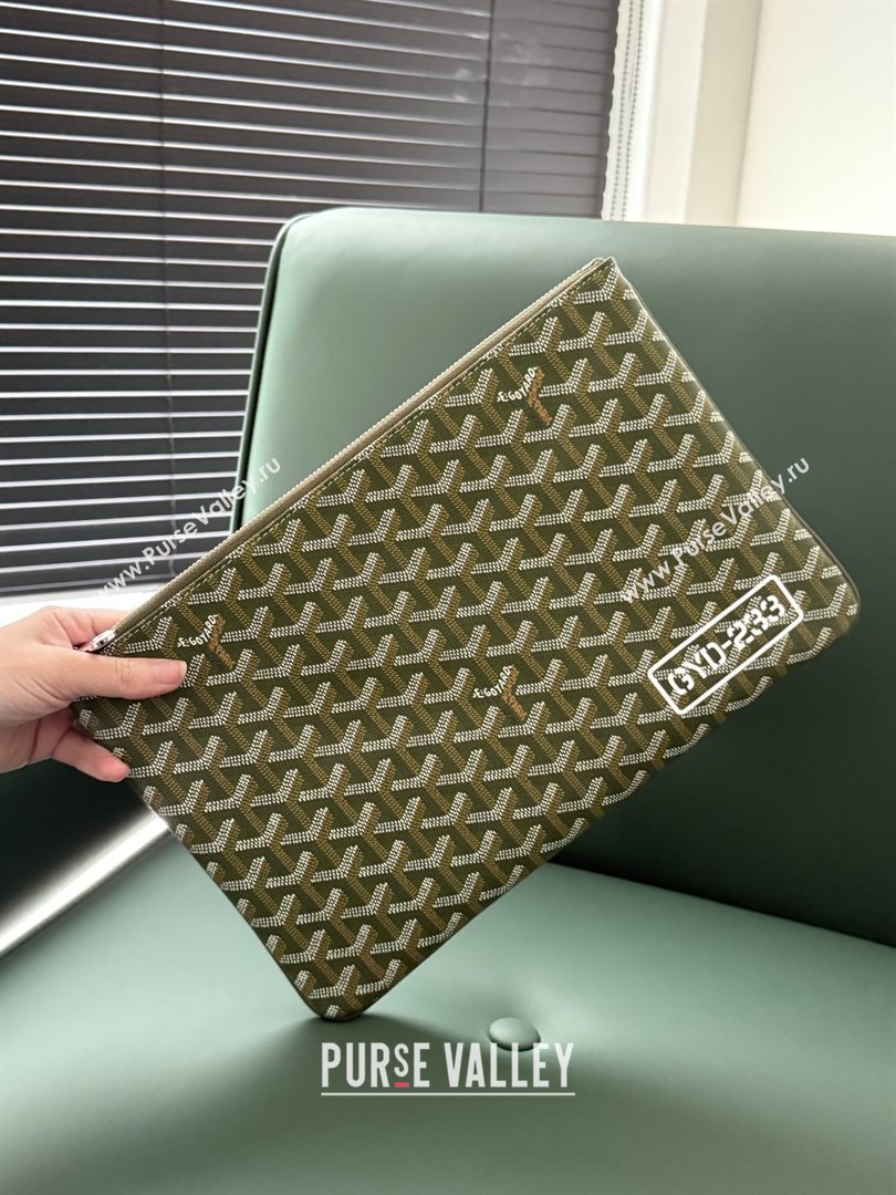 Goyard Senat MM Pocket Pouch 1061 Khaki Green 2025 (ZH-26011502)