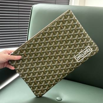 Goyard Senat MM Pocket Pouch 1061 Khaki Green 2025 (ZH-26011502)