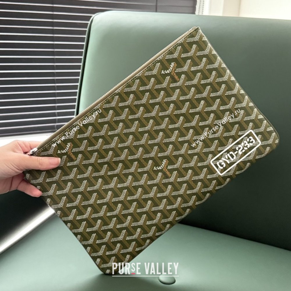 Goyard Senat MM Pocket Pouch 1061 Khaki Green 2025 (ZH-26011502)