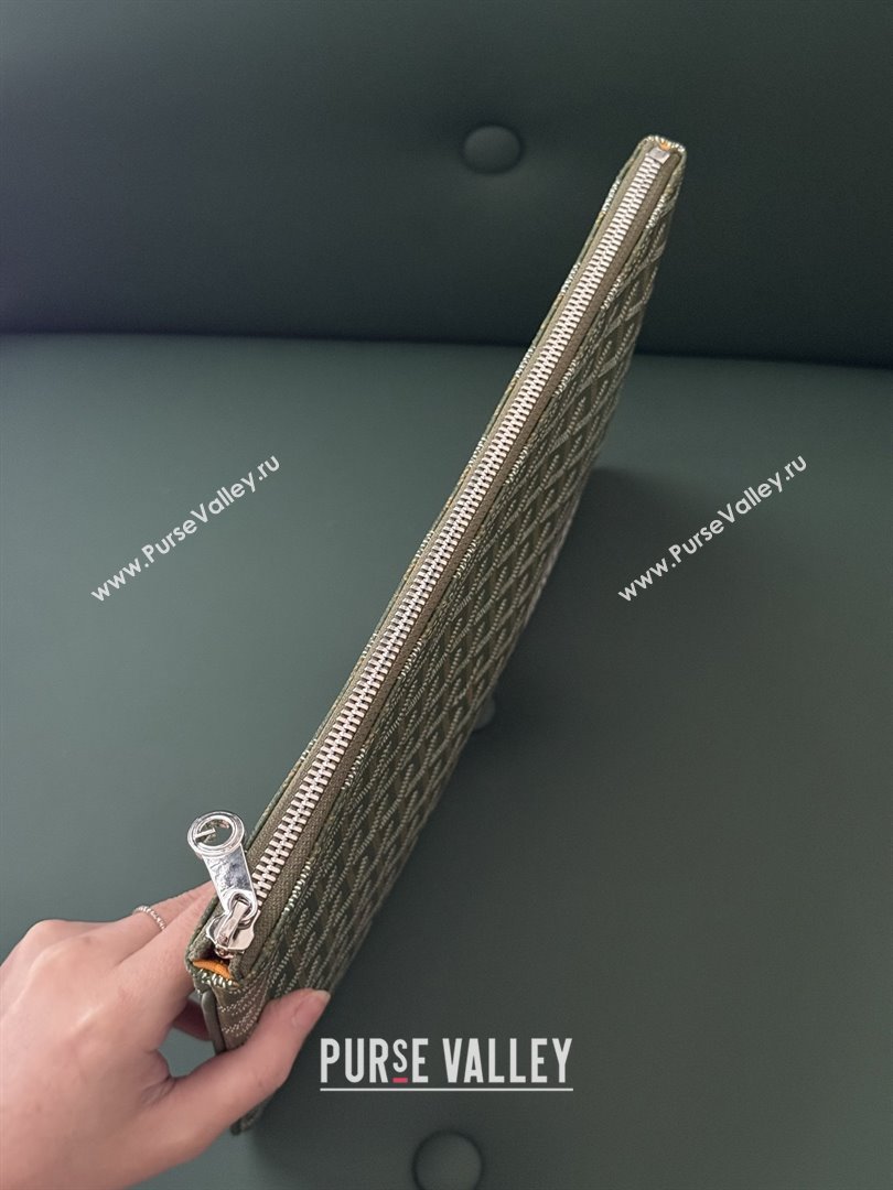 Goyard Senat MM Pocket Pouch 1061 Khaki Green 2025 (ZH-26011502)