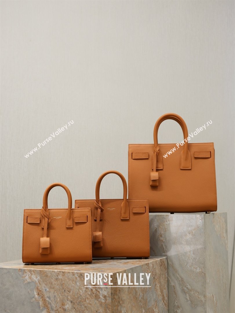 Saint Laurent Sac De Jour Baby Tote bag in Grained Leather 421863/477477 Brown 2026 (YY-26010721)