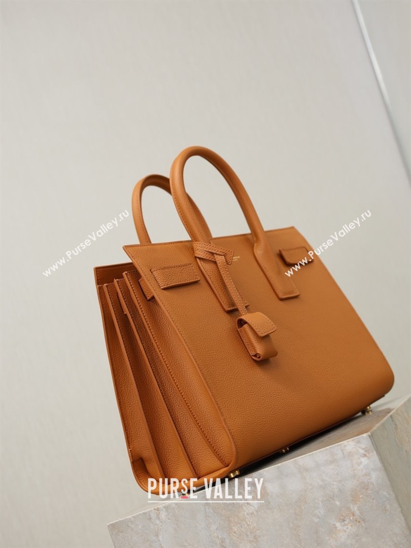 Saint Laurent Sac De Jour Small Tote bag in Grained Leather 378299 Brown 2026 (YY-26010722)