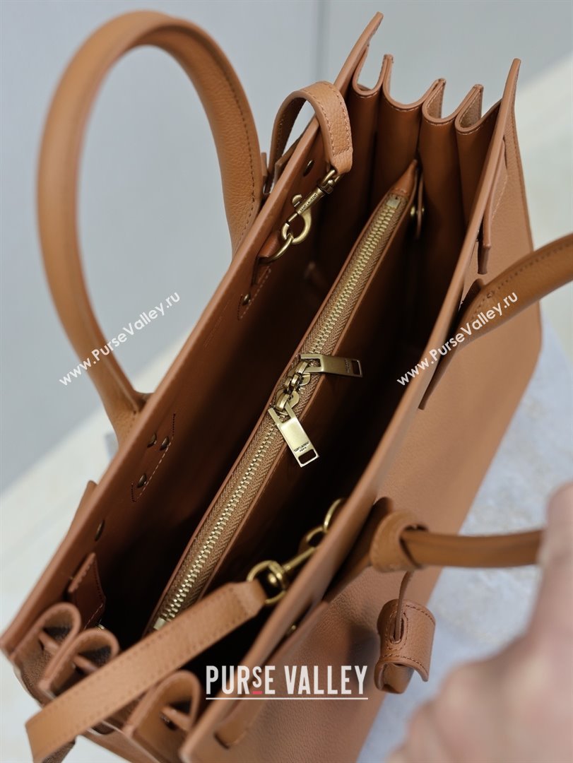 Saint Laurent Sac De Jour Small Tote bag in Grained Leather 378299 Brown 2026 (YY-26010722)