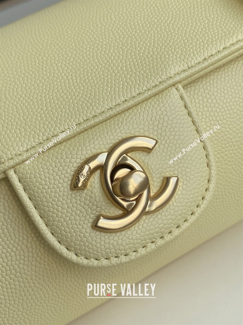 Chanel Small Bowling Bag in Yellow Grained Shiny Calfskin AS6143 Spring-Summer 2026 (GANEN-26021211)
