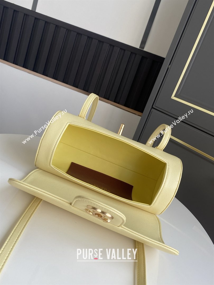 Chanel Small Bowling Bag in Yellow Grained Shiny Calfskin AS6143 Spring-Summer 2026 (GANEN-26021211)