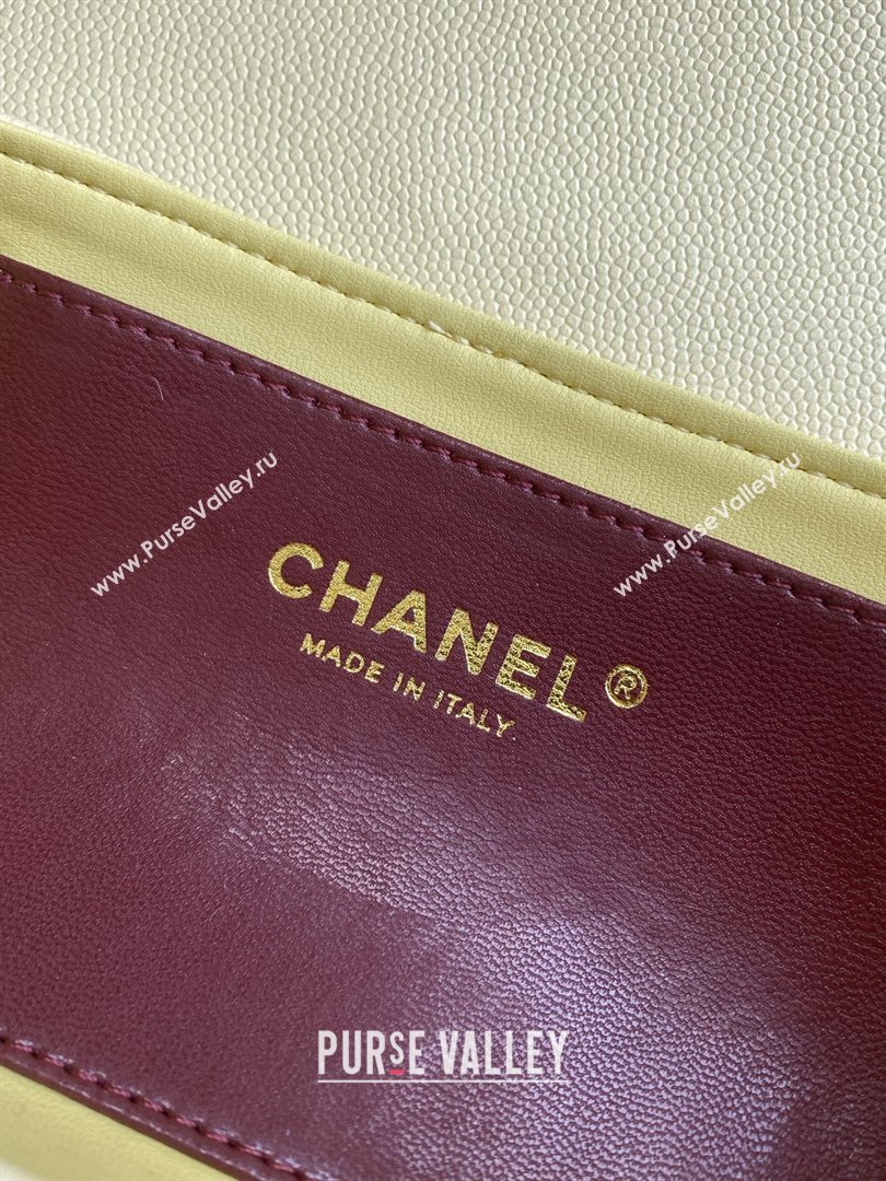 Chanel Small Bowling Bag in Yellow Grained Shiny Calfskin AS6143 Spring-Summer 2026 (GANEN-26021211)