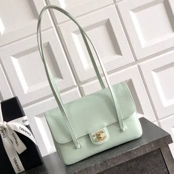Chanel Small Flap Bag in Light Green Grained Shiny Calfskin AS6130 Spring-Summer 2026 Pre-collection (JY-26021202)