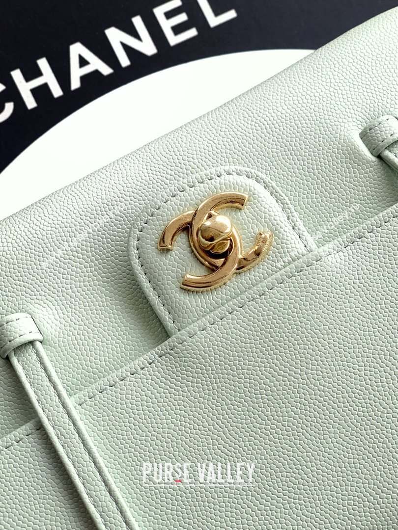 Chanel Small Flap Bag in Light Green Grained Shiny Calfskin AS6130 Spring-Summer 2026 Pre-collection (JY-26021202)