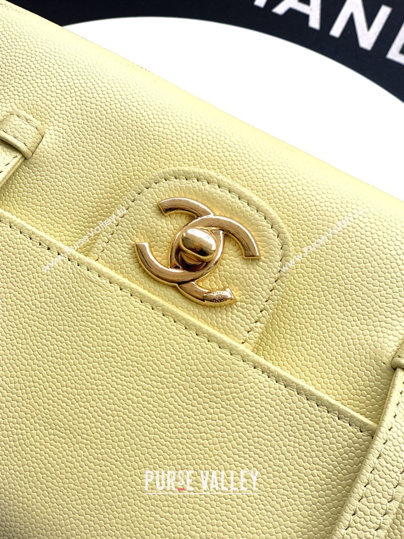 Chanel Small Flap Bag in Yellow Grained Shiny Calfskin AS6130 Spring-Summer 2026 Pre-collection (JY-26021203)