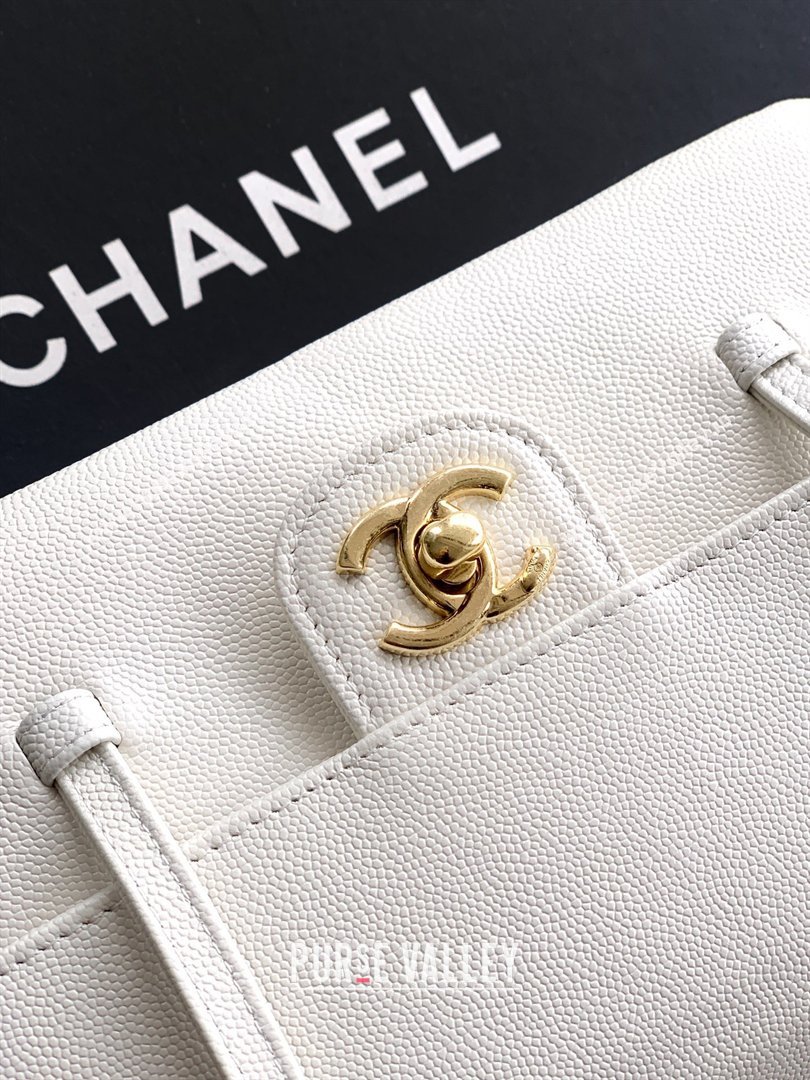 Chanel Small Flap Bag in White Grained Shiny Calfskin AS6130 Spring-Summer 2026 Pre-collection (JY-26021206)