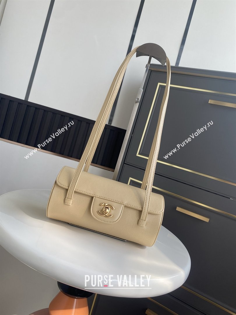 Chanel Small Bowling Bag in Beige Grained Shiny Calfskin AS6143 Spring-Summer 2026 (GANEN-26021207)