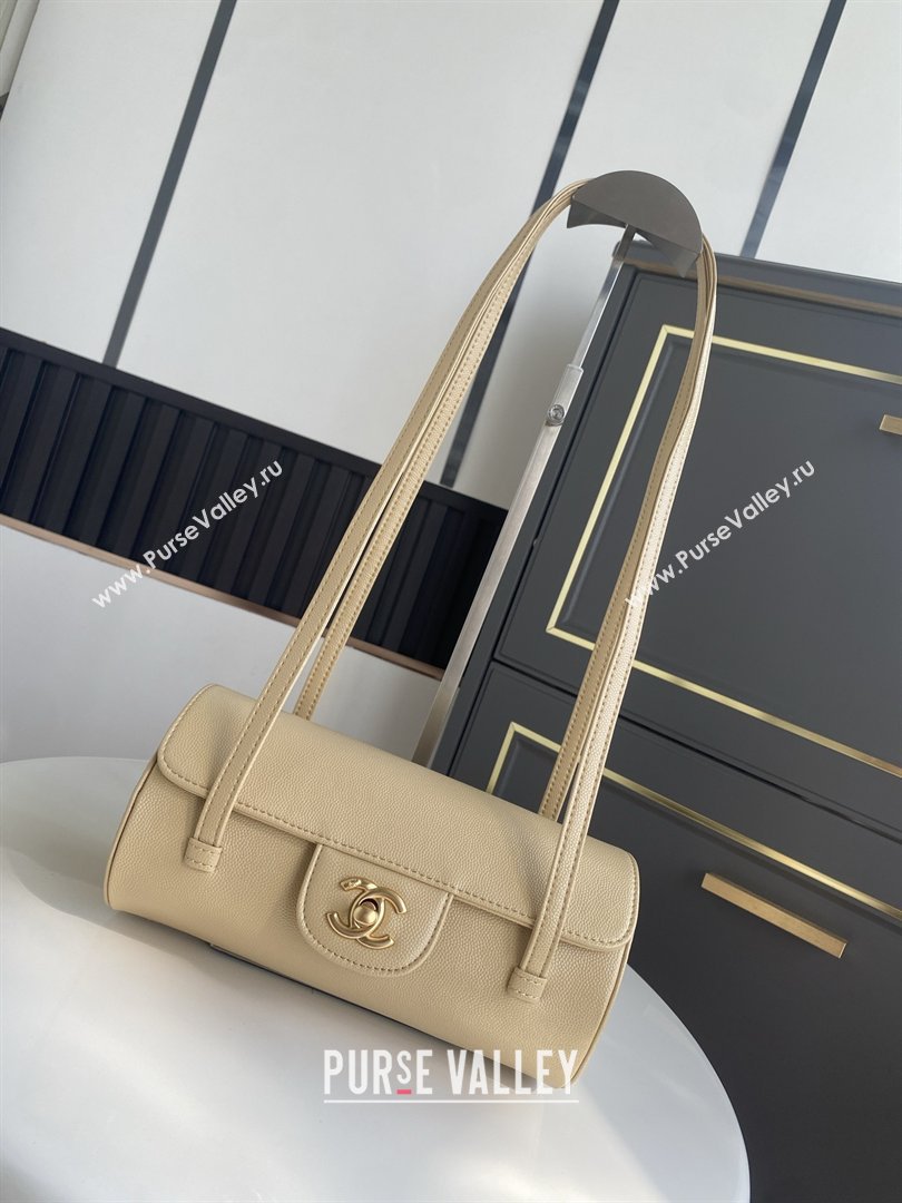 Chanel Small Bowling Bag in Beige Grained Shiny Calfskin AS6143 Spring-Summer 2026 (GANEN-26021207)