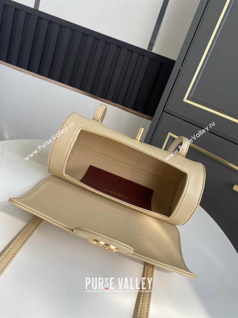 Chanel Small Bowling Bag in Beige Grained Shiny Calfskin AS6143 Spring-Summer 2026 (GANEN-26021207)