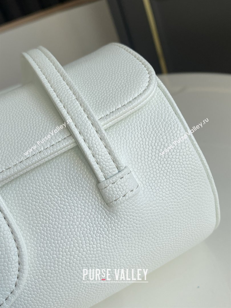 Chanel Small Bowling Bag in White Grained Shiny Calfskin AS6143 Spring-Summer 2026 (GANEN-26021208)
