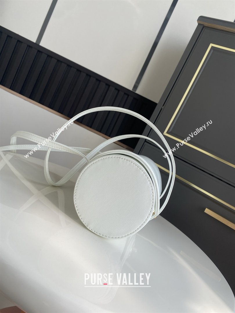 Chanel Small Bowling Bag in White Grained Shiny Calfskin AS6143 Spring-Summer 2026 (GANEN-26021208)