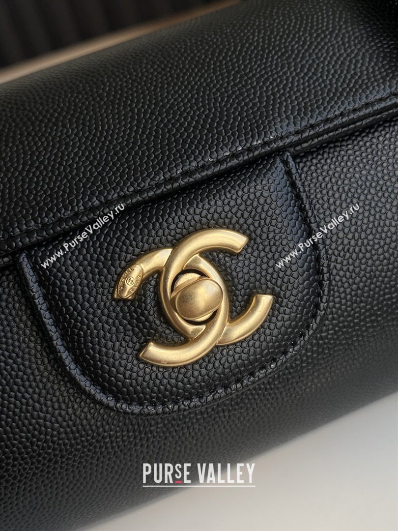 Chanel Small Bowling Bag in Black Grained Shiny Calfskin AS6143 Spring-Summer 2026 (GANEN-26021209)