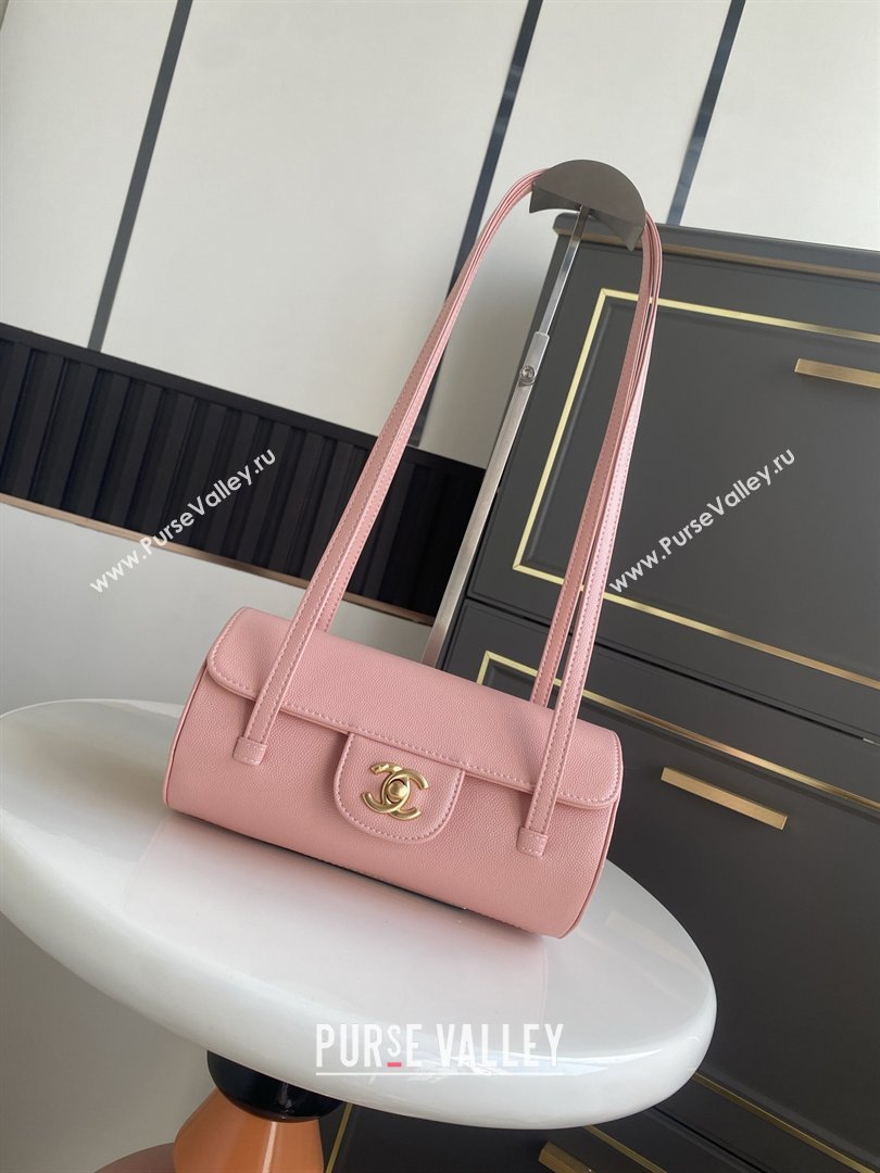 Chanel Small Bowling Bag in Pink Grained Shiny Calfskin AS6143 Spring-Summer 2026 (GANEN-26021210)