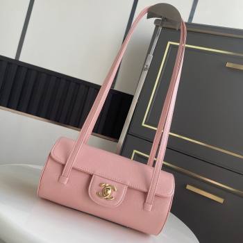 Chanel Small Bowling Bag in Pink Grained Shiny Calfskin AS6143 Spring-Summer 2026 (GANEN-26021210)