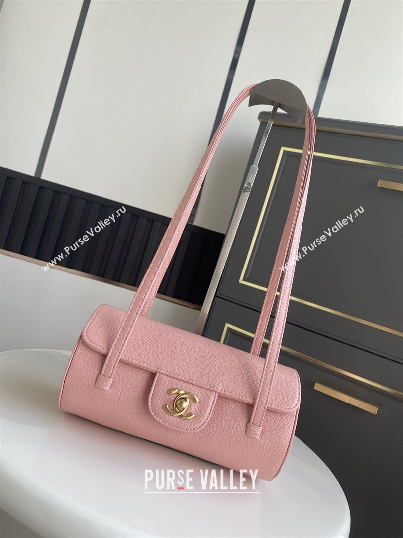 Chanel Small Bowling Bag in Pink Grained Shiny Calfskin AS6143 Spring-Summer 2026 (GANEN-26021210)