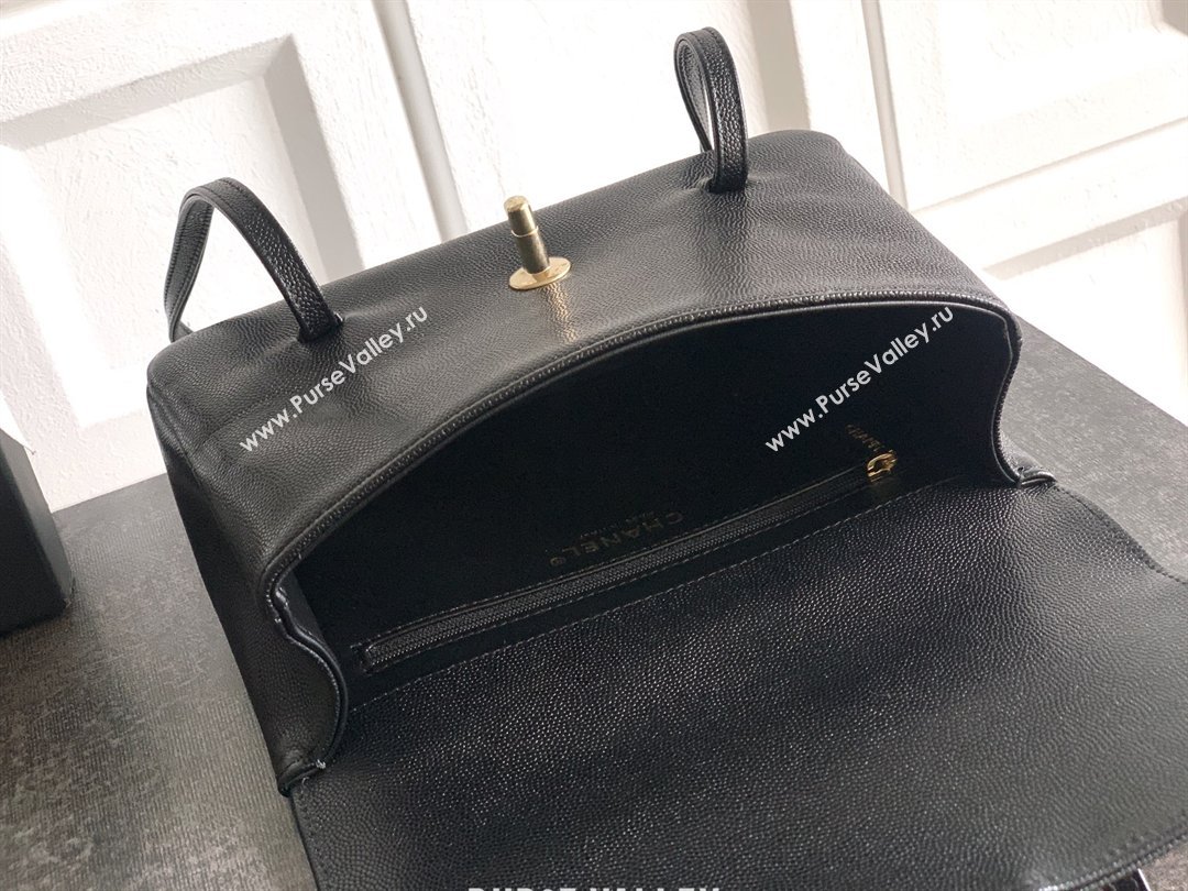 Chanel Small Flap Bag in Black Grained Shiny Calfskin AS6130 Spring-Summer 2026 Pre-collection (JY-26021201)