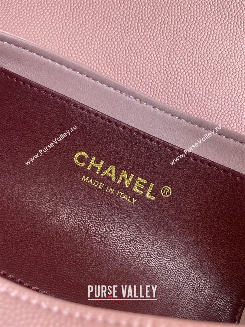 Chanel Small Bowling Bag in Pink Grained Shiny Calfskin AS6143 Spring-Summer 2026 (GANEN-26021210)