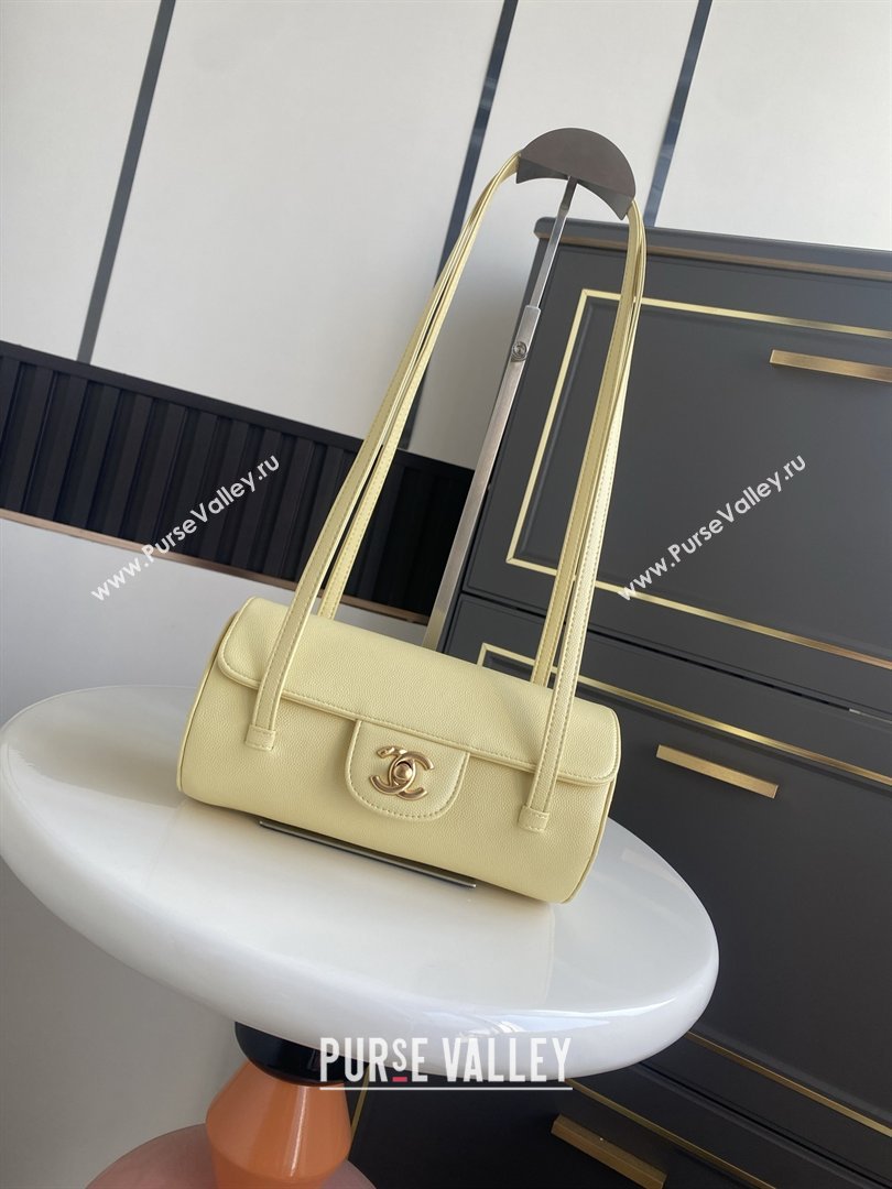 Chanel Small Bowling Bag in Yellow Grained Shiny Calfskin AS6143 Spring-Summer 2026 (GANEN-26021211)