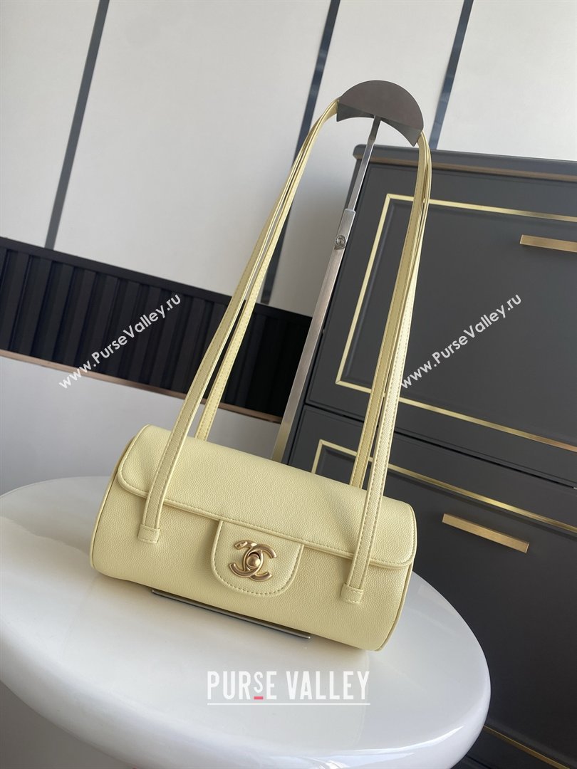 Chanel Small Bowling Bag in Yellow Grained Shiny Calfskin AS6143 Spring-Summer 2026 (GANEN-26021211)