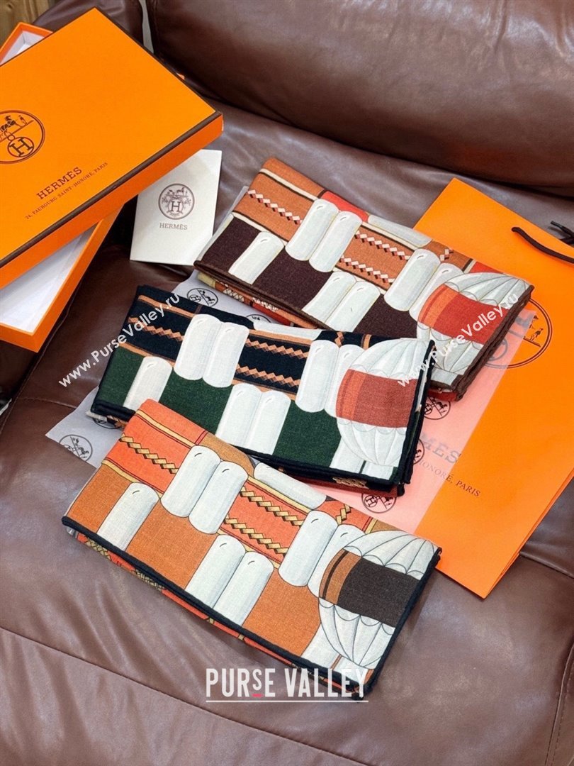 Hermes Cashmere Silk Shawl 140 Scarf H11201 Brown 2026 (A-26011201)